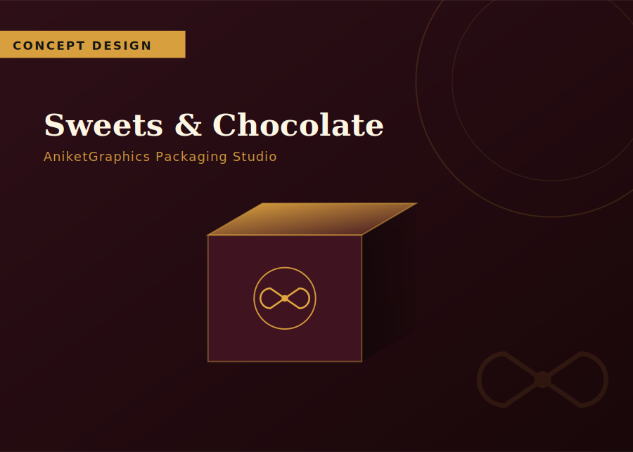 Sweets & Chocolate Box Design — AniketGraphics concept packaging design